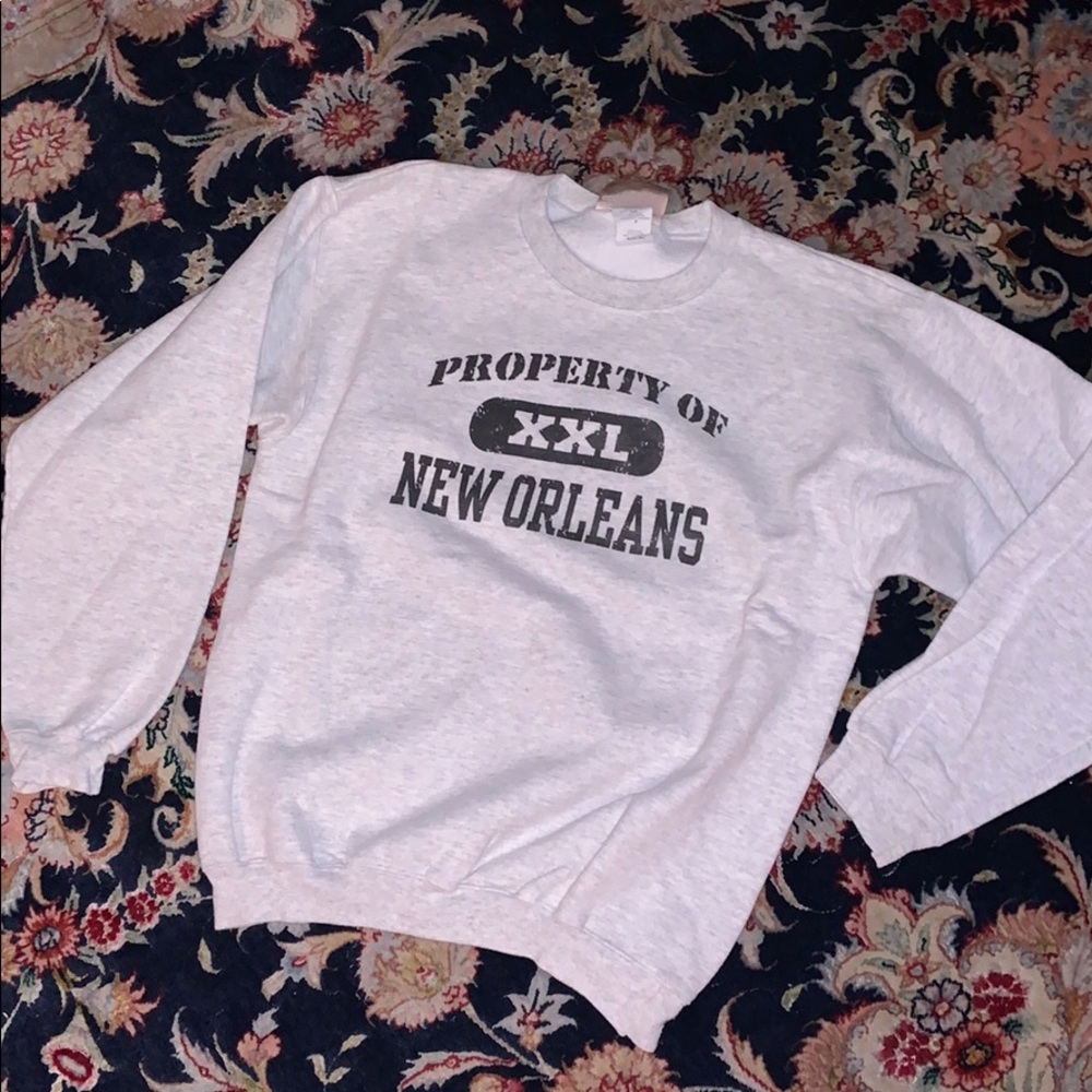Property of New Orleans crew neck sweater